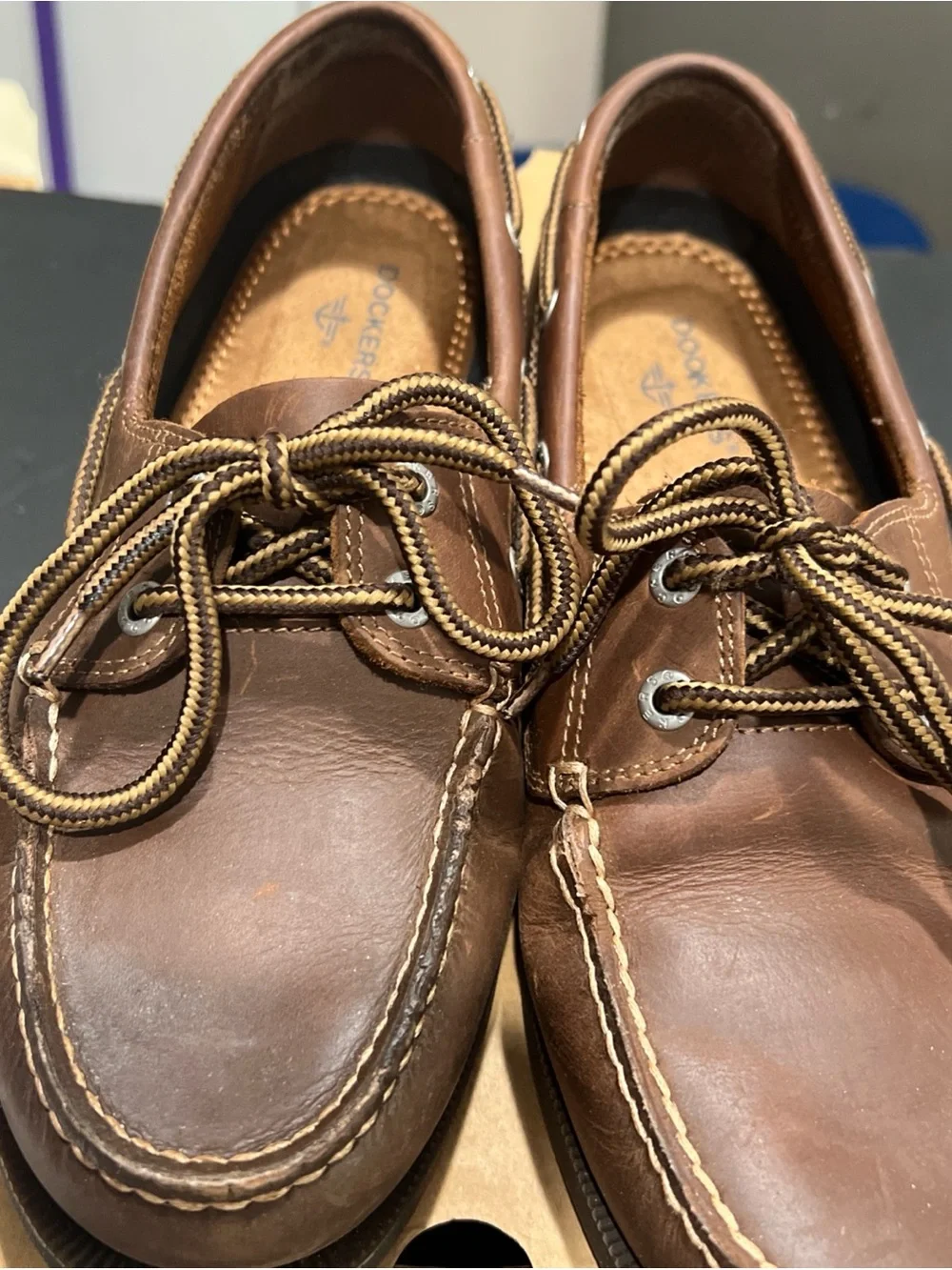 Dockers Brown Leather Boat Shoes - Vargas Style 7M